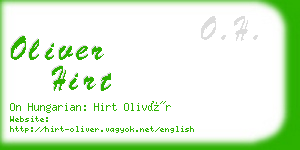 oliver hirt business card